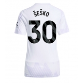Manchester United Benjamin Sesko #30 Uit tenue Dames 2025-26 Korte Mouwen