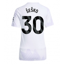 Manchester United Benjamin Sesko #30 Uit tenue Dames 2025-26 Korte Mouwen