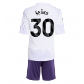 Manchester United Benjamin Sesko #30 Uit tenue Kids 2025-26 Korte Mouwen (+ broek)
