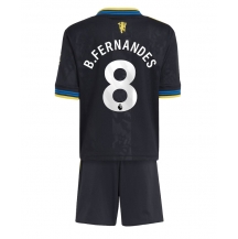 Manchester United Bruno Fernandes #8 Derde tenue Kids 2025-26 Korte Mouwen (+ broek)