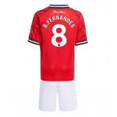 Manchester United Bruno Fernandes #8 Thuis tenue Kids 2025-26 Korte Mouwen (+ broek)