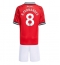 Manchester United Bruno Fernandes #8 Thuis tenue Kids 2025-26 Korte Mouwen (+ broek)