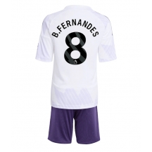 Manchester United Bruno Fernandes #8 Uit tenue Kids 2025-26 Korte Mouwen (+ broek)