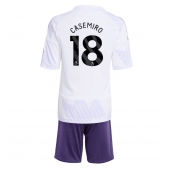 Manchester United Casemiro #18 Uit tenue Kids 2025-26 Korte Mouwen (+ broek)