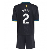 Manchester United Diogo Dalot #2 Derde tenue Kids 2025-26 Korte Mouwen (+ broek)