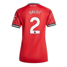 Manchester United Diogo Dalot #2 Thuis tenue Dames 2025-26 Korte Mouwen