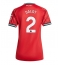 Manchester United Diogo Dalot #2 Thuis tenue Dames 2025-26 Korte Mouwen