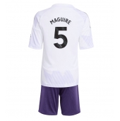 Manchester United Harry Maguire #5 Uit tenue Kids 2025-26 Korte Mouwen (+ broek)