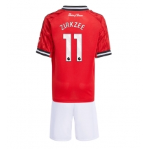 Manchester United Joshua Zirkzee #11 Thuis tenue Kids 2025-26 Korte Mouwen (+ broek)
