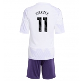 Manchester United Joshua Zirkzee #11 Uit tenue Kids 2025-26 Korte Mouwen (+ broek)