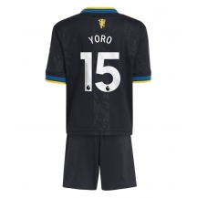 Manchester United Leny Yoro #15 Derde tenue Kids 2025-26 Korte Mouwen (+ broek)