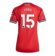 Manchester United Leny Yoro #15 Thuis tenue Dames 2025-26 Korte Mouwen