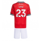 Manchester United Luke Shaw #23 Thuis tenue Kids 2025-26 Korte Mouwen (+ broek)