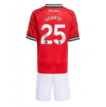 Manchester United Manuel Ugarte #25 Thuis tenue Kids 2025-26 Korte Mouwen (+ broek)