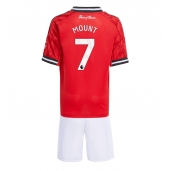 Manchester United Mason Mount #7 Thuis tenue Kids 2025-26 Korte Mouwen (+ broek)