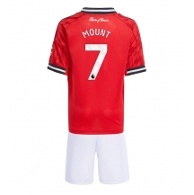 Manchester United Mason Mount #7 Thuis tenue Kids 2025-26 Korte Mouwen (+ broek)