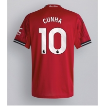 Manchester United Matheus Cunha #10 Thuis tenue 2025-26 Korte Mouwen