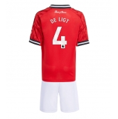 Manchester United Matthijs de Ligt #4 Thuis tenue Kids 2025-26 Korte Mouwen (+ broek)