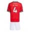 Manchester United Matthijs de Ligt #4 Thuis tenue Kids 2025-26 Korte Mouwen (+ broek)