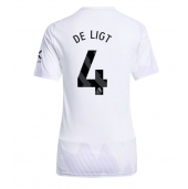 Manchester United Matthijs de Ligt #4 Uit tenue Dames 2025-26 Korte Mouwen