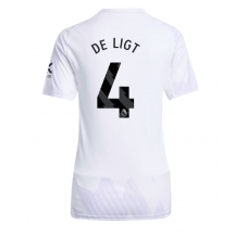 Manchester United Matthijs de Ligt #4 Uit tenue Dames 2025-26 Korte Mouwen