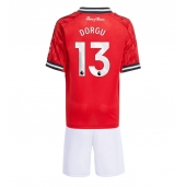Manchester United Patrick Dorgu #13 Thuis tenue Kids 2025-26 Korte Mouwen (+ broek)