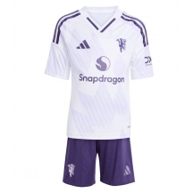 Manchester United Uit tenue Kids 2025-26 Korte Mouwen (+ broek)