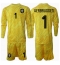 Nederland Bart Verbruggen #1 Keeper Uit tenue Kids EK 2024 Lange Mouwen (+ broek)