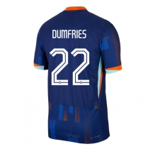 Nederland Denzel Dumfries #22 Uit tenue EK 2024 Korte Mouwen