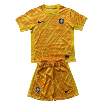 Nederland Keeper Uit tenue Kids EK 2024 Korte Mouwen (+ broek)
