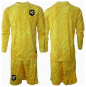 Nederland Keeper Uit tenue Kids EK 2024 Lange Mouwen (+ broek)