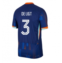 Nederland Matthijs de Ligt #3 Uit tenue EK 2024 Korte Mouwen