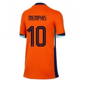 Nederland Memphis Depay #10 Thuis tenue Dames EK 2024 Korte Mouwen