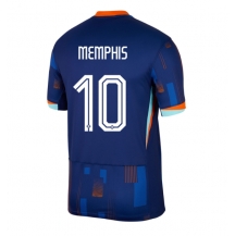 Nederland Memphis Depay #10 Uit tenue EK 2024 Korte Mouwen