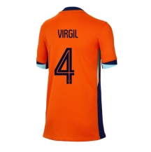 Nederland Virgil van Dijk #4 Thuis tenue Dames EK 2024 Korte Mouwen