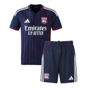 Olympique Lyonnais Uit tenue Kids 2025-26 Korte Mouwen (+ broek)