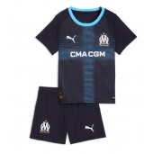 Olympique de Marseille Uit tenue Kids 2025-26 Korte Mouwen (+ broek)