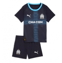 Olympique de Marseille Uit tenue Kids 2025-26 Korte Mouwen (+ broek)