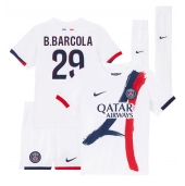 Paris Saint-Germain Bradley Barcola #29 Uit tenue Kids 2025-26 Korte Mouwen (+ broek)