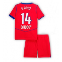 Paris Saint-Germain Desire Doue #14 Derde tenue Kids 2025-26 Korte Mouwen (+ broek)