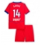 Paris Saint-Germain Desire Doue #14 Derde tenue Kids 2025-26 Korte Mouwen (+ broek)
