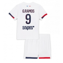 Paris Saint-Germain Goncalo Ramos #9 Uit tenue Kids 2025-26 Korte Mouwen (+ broek)