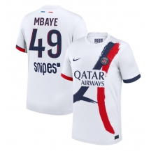 Paris Saint-Germain Ibrahim Mbaye #49 Uit tenue 2025-26 Korte Mouwen