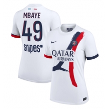 Paris Saint-Germain Ibrahim Mbaye #49 Uit tenue Dames 2025-26 Korte Mouwen