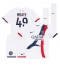 Paris Saint-Germain Ibrahim Mbaye #49 Uit tenue Kids 2025-26 Korte Mouwen (+ broek)