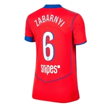Paris Saint-Germain Illia Zabarnyi #6 Derde tenue Dames 2025-26 Korte Mouwen