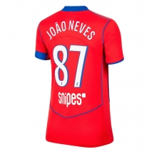 Paris Saint-Germain Joao Neves #87 Derde tenue Dames 2025-26 Korte Mouwen