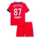 Paris Saint-Germain Joao Neves #87 Derde tenue Kids 2025-26 Korte Mouwen (+ broek)