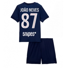 Paris Saint-Germain Joao Neves #87 Thuis tenue Kids 2025-26 Korte Mouwen (+ broek)