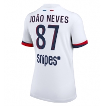 Paris Saint-Germain Joao Neves #87 Uit tenue Dames 2025-26 Korte Mouwen